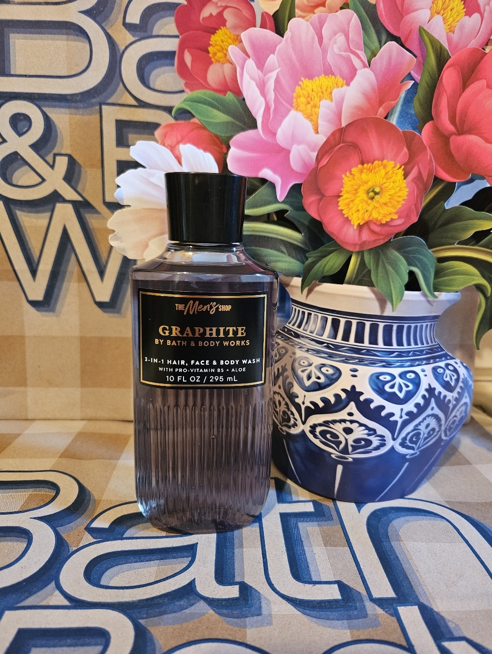 NWT Bath and Body Works Graphite 3 - 1 Hair, Face, and Body Wash - Black, Gray